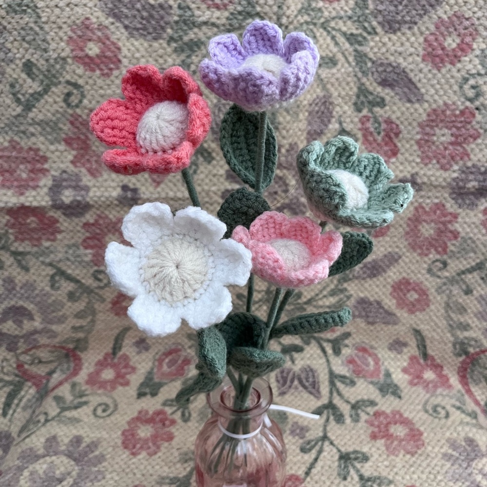 Crocheted Floral Bouquet - Pastel Mix